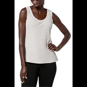 Colleen Lopez Women's Open Knit Flounce Hem Tank Top Sand - Regular